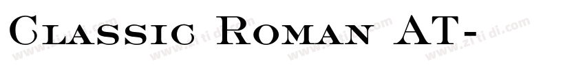 Classic Roman AT字体转换